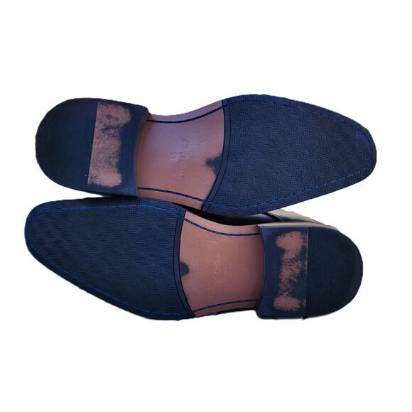 La Milano Blue Burnished Leather Double Monk Strap Cap Toe Boots 13 - Picture 10 of 13